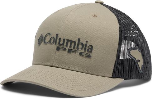 Columbia Unisex PFG Logo Mesh Snap Back, Tusk/Shark/Redfish, One Size in Saudi Arabia