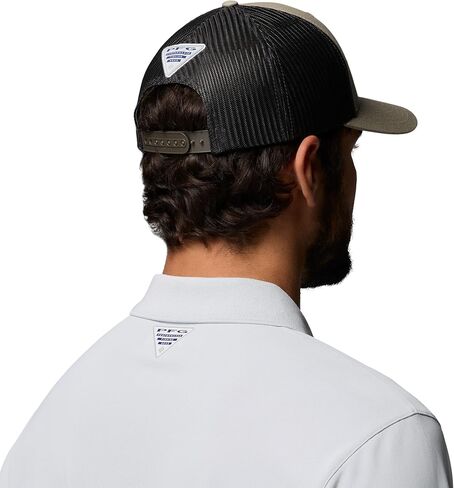 Columbia Unisex PFG Logo Mesh Snap Back, Tusk/Shark/Redfish, One Size in Saudi Arabia