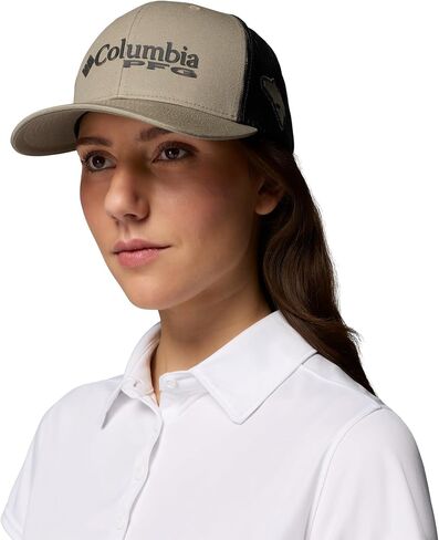Columbia Unisex PFG Logo Mesh Snap Back, Tusk/Shark/Redfish, One Size in Saudi Arabia