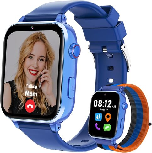 4G Kids Smart Watch for Boys Girls with GPS Tracker, Kid Smartwatch Phone Call SOS Video Call for Kids Birthday Gift Ages 4-12 in Saudi Arabia