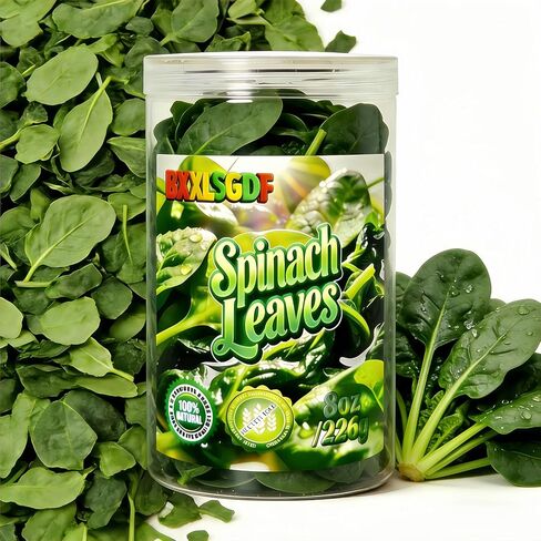 8oz Dried Spinach Flakes, Chopped Dehydrated Spinach Leaves Cooking, Soups, Camping Meals, and Long-Term Pantry Storage in Saudi Arabia