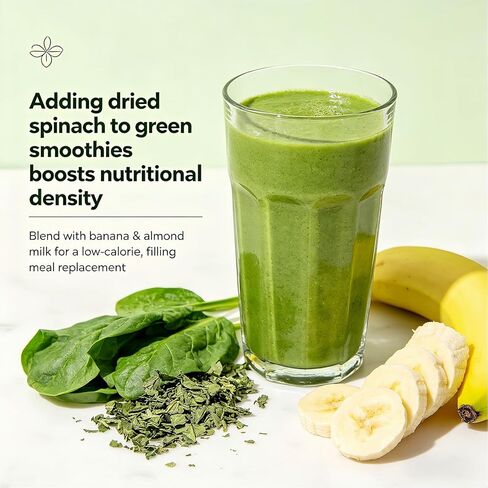 8oz Dried Spinach Flakes, Chopped Dehydrated Spinach Leaves Cooking, Soups, Camping Meals, and Long-Term Pantry Storage in Saudi Arabia