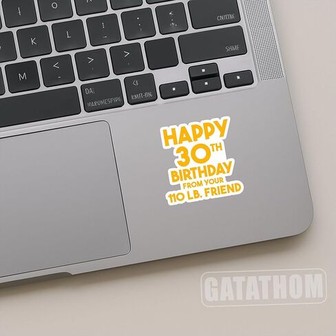 (3PCS) Funny 30th Birthday Stickers, Happy 30th Birthday from Your 110 lb. Friend Sticker, Waterproof Vinyl Decal for Scrapbook, Laptop, Water Bottle, 3 x 2.8 inch in Saudi Arabia