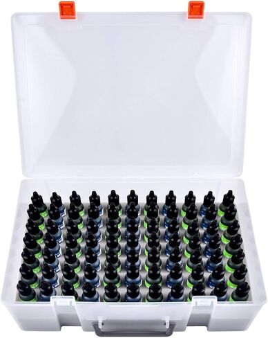 Alcohol Ink Storage Organizer Carrying Case, Holds 77pcs 0.35oz, 0.5oz Bottles of Alcohol Ink Set/for Stickles Glitter Glue/for Glossy Accents/for Reinkers, Paint Travel Box Container (Case Only) in Saudi Arabia