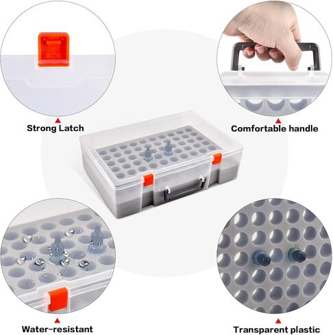 Alcohol Ink Storage Organizer Carrying Case, Holds 77pcs 0.35oz, 0.5oz Bottles of Alcohol Ink Set/for Stickles Glitter Glue/for Glossy Accents/for Reinkers, Paint Travel Box Container (Case Only) in Saudi Arabia
