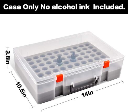 Alcohol Ink Storage Organizer Carrying Case, Holds 77pcs 0.35oz, 0.5oz Bottles of Alcohol Ink Set/for Stickles Glitter Glue/for Glossy Accents/for Reinkers, Paint Travel Box Container (Case Only) in Saudi Arabia
