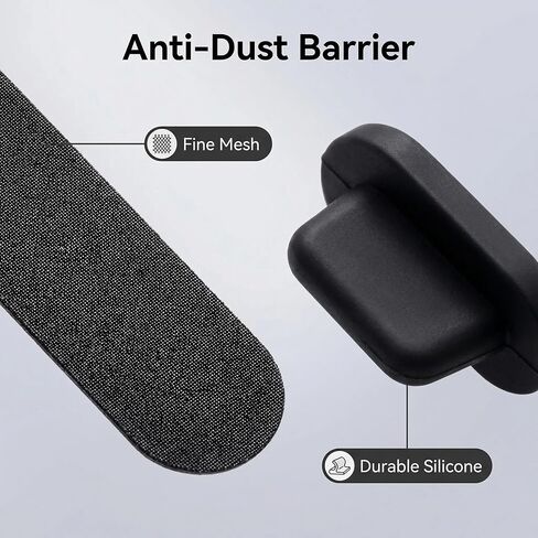 طقم غطاء الغبار ومكبر الصوت - واقي منفذ شحن USB-C عالمي ومجموعة شبكة مكبر صوت للهاتف مع فرشاة تنظيف وملقط، متوافق مع iPhone (iPhone) in Saudi Arabia