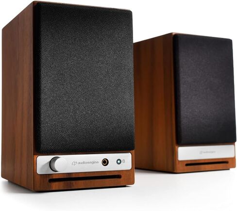 Audioengine A2 HD (HD3) Bluetooth Desktop Speaker Bundle for Computer & Laptop – Complete Home Office Audio Setup with S6 Powered Subwoofer and DS1M Speaker Stand in Walnut in Saudi Arabia