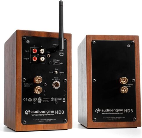 Audioengine A2 HD (HD3) Bluetooth Desktop Speaker Bundle for Computer & Laptop – Complete Home Office Audio Setup with S6 Powered Subwoofer and DS1M Speaker Stand in Walnut in Saudi Arabia
