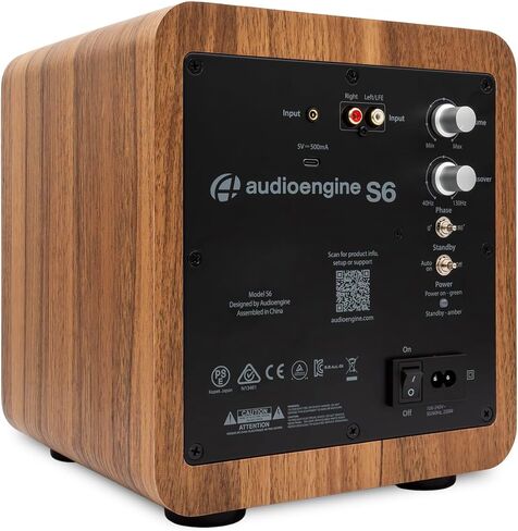 Audioengine A2 HD (HD3) Bluetooth Desktop Speaker Bundle for Computer & Laptop – Complete Home Office Audio Setup with S6 Powered Subwoofer and DS1M Speaker Stand in Walnut in Saudi Arabia