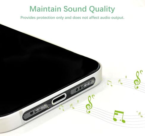 4-Pack USB-C Dust Covers with Speaker Mesh – Type-C Charging Port Plug & Audio Protector for iPhone 15/16 Series (Black) in Saudi Arabia