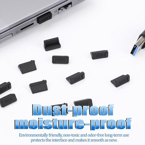 30Pcs USB Port Cover USB Dust Plug Type A Female Cover USB-A Dust Plugs Easy to Grip Type-A Female Ports Protecor Kit Easy to Install in Saudi Arabia