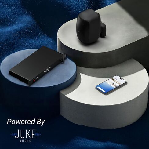 JUKE AUDIO Spin Speaker (Pair) | Outdoor Wall Mounted Speaker | Dual Swivel Mounting Bracket | 2-Way Design with Woofer & Tweeter | Backyard Speaker (Black) in Saudi Arabia