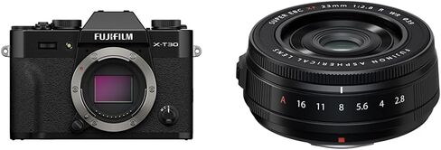 FUJIFILM X-T30 III Mirrorless Camera Body, Black w/ XF23mmF2.8 R WR Lens, Black Bundle in Saudi Arabia