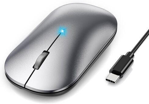 TECKNET Bluetooth Mouse for MacBook, [ USB + BT5.0 + BT3.0 ] Rechargeable Wireless Mouse, Silent Click, 4-Level DPI, Portable Computer Mice for MacBook/MacBook Air/Pro/iPad/Laptop/Android/Windows in Saudi Arabia