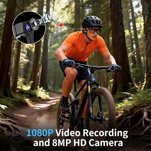 Ai Smart Glasses with Camera, 1080P Video & 8MP Camera Glasses, Real-Time Translation Smart Ai Glasses, Bluetooth Music & Calls, 32Gb Storage in Saudi Arabia