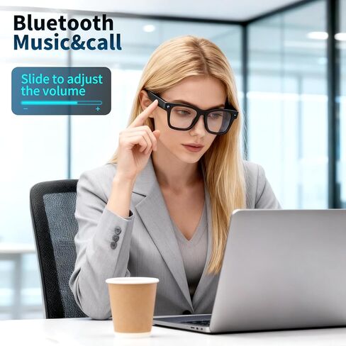 Ai Smart Glasses with Camera, 1080P Video & 8MP Camera Glasses, Real-Time Translation Smart Ai Glasses, Bluetooth Music & Calls, 32Gb Storage in Saudi Arabia