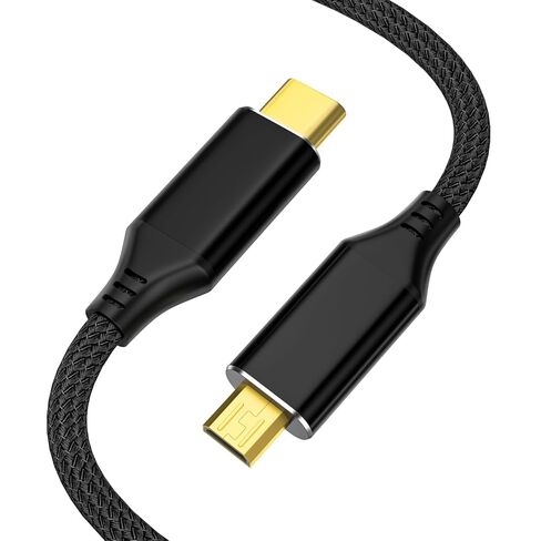كابل Micro HDMI إلى USB C 4K، سلك أحادي الاتجاه مجدول من النايلون عالي السرعة بطول 3 أقدام يدعم 4K@60 هرتز و2K@120 هرتز، متوافق مع Sony ZV-E10، Canon EOS M50، Raspberry Pi 4، GoPro Hero 7/6/5، أسود in Kuwait