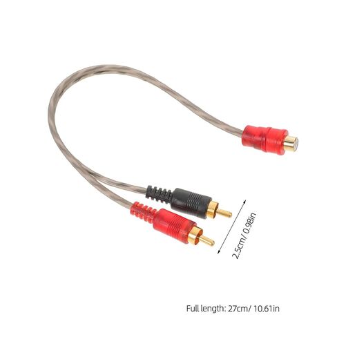 HANABASS 5pcs Car Audio RCA Splitter Cable 1 Male to 2 Female Y Adapter Cord for Car Amplifier Stereo Speaker Installation in Saudi Arabia