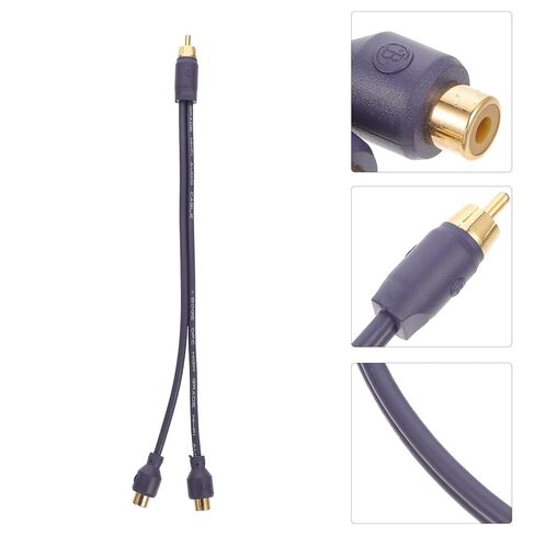VALICLUD Car Sound Power Amplifier Cable Y Splitter Male to Dual Female Audio Wire Converter for Car Audio Equipment Installation in Saudi Arabia