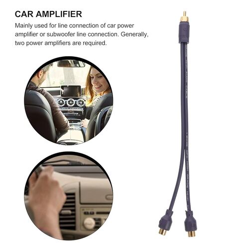VALICLUD Car Sound Power Amplifier Cable Y Splitter Male to Dual Female Audio Wire Converter for Car Audio Equipment Installation in Saudi Arabia