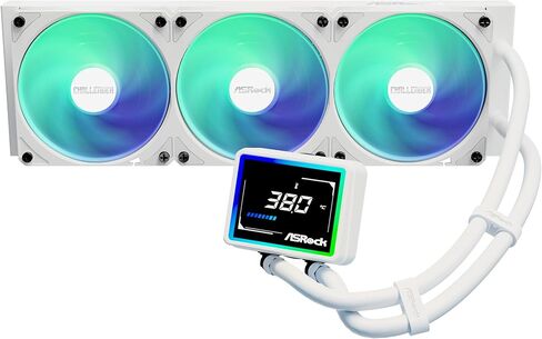 اللوحة الأم ASRock X870 Steel Legend WiFi & Challenger White 360 ​​Digital AIO Cooler Bundle | منصة بيضاء AM5 متميزة مع شاشة عرض مقاس 3 بوصات in Saudi Arabia
