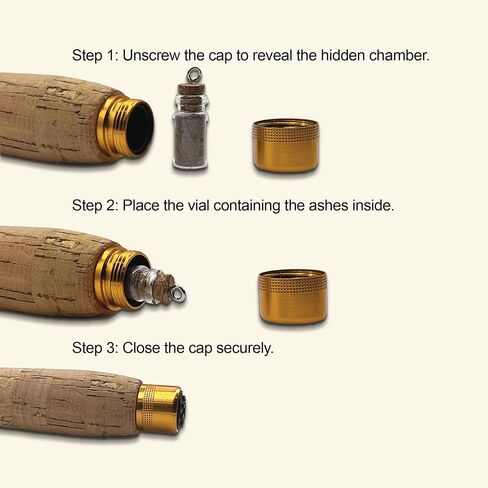 جرة تذكارية مخصصة لقضيب الصيد للرماد - رسالة محفورة مخصصة، قضيب تلسكوبي مع قارورة رماد مخفية، جرة للرماد البشري، هدايا تذكارية لصيد الأسماك للصيادين in Saudi Arabia