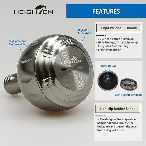 HEIGHTEN 35mm Fishing Reel Handle Knob for Shimano Daiwa Baitcasting Spinning Reel Stradic Vanford Sahara FI Tranx SLX Ballistic Exceler Tatula in Saudi Arabia