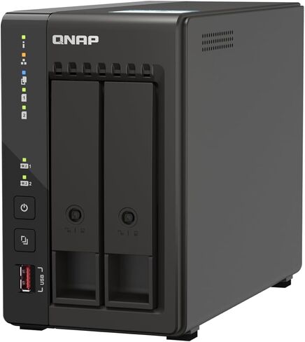 QNAP TS-253E-8G-US 2 Bay High-Performance Desktop NAS with Intel Celeron Quad-core Processor, 8 GB DDR4 RAM and Dual 2.5GbE (2.5G/1G/100M) Network Connectivity (Diskless) in Saudi Arabia