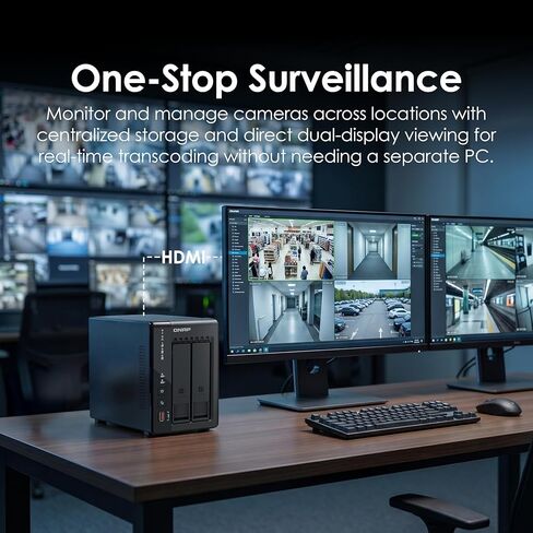 QNAP TS-253E-8G-US 2 Bay High-Performance Desktop NAS with Intel Celeron Quad-core Processor, 8 GB DDR4 RAM and Dual 2.5GbE (2.5G/1G/100M) Network Connectivity (Diskless) in Saudi Arabia
