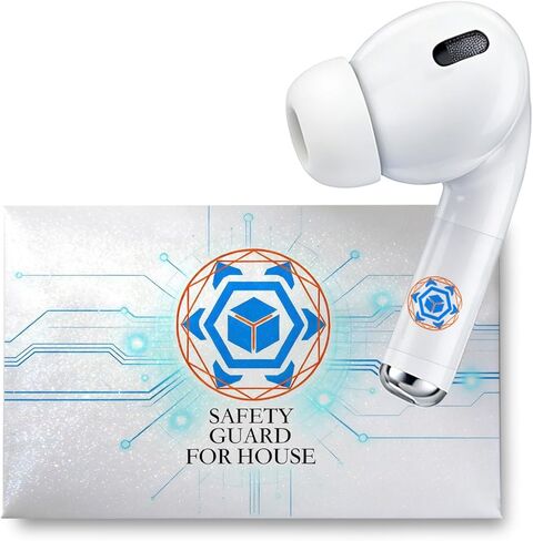 مانع EMF لسماعات الرأس - ملصق درع EMF تم اختباره في المعمل لأجهزة AirPods، سماعات الأذن اللاسلكية (مقاس 5 مم - 8 مم) - يقلل من الموجات الكهرومغناطيسية من الهواتف المحمولة والأجهزة، صنع في الولايات المتحدة الأمريكية (أبيض، زوج واحد) in Kuwait