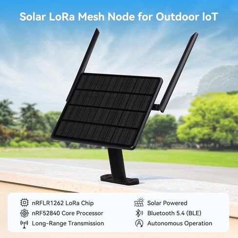 ELECROW مكرر عقدة LoRa يعمل بالطاقة الشمسية في الهواء الطلق مع نظام تحديد المواقع العالمي (GPS) وnRF528406W - ThinkNode M6 مع لوحة شمسية 6 وات وبطارية 7000 مللي أمبير في الساعة، ومحطة اتصالات للمناطق خارج الشبكة والمناطق النائية (915 ميجاهرتز) in Kuwait