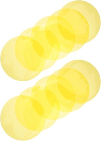 Cabilock 10pcs Yellow Lighting Filters Gel Sheets, Colored Film for Lights, Warm Tone Color Correction Gels for Home Decor Photo Studio Led Lamps Spotlights in Saudi Arabia