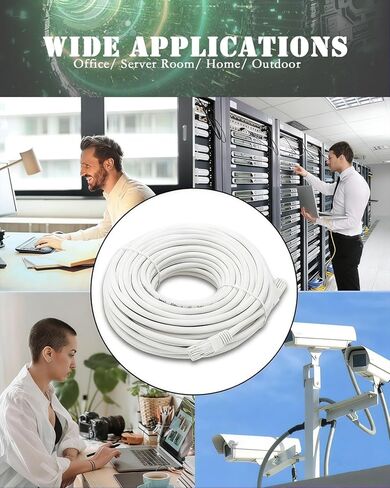 كابل إيثرنت Cat 6 بطول 10 أقدام، 10 حزم، 10 جيجا يدعم شبكة Cat7 Cat8، سلك تصحيح 550 ميجا هرتز 24AWG RJ45 LAN أبيض لأجهزة Mac والمودم والكمبيوتر الشخصي وجهاز التوجيه والكمبيوتر المحمول (أبيض) in Kuwait