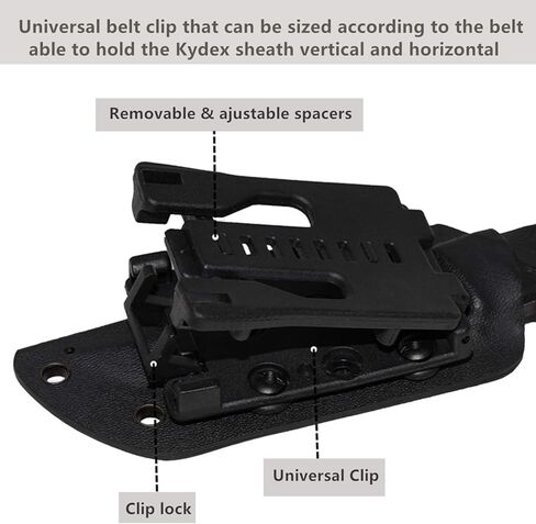 OERLA OL-0019BE سكين تكتيكي Karambit بحافة مزدوجة كامل تانغ 420HC سكين حقل ذو نصل ثابت من الفولاذ المقاوم للصدأ مع مشبك خصر قابل للتعديل EDC وغمد كيديكس in Kuwait