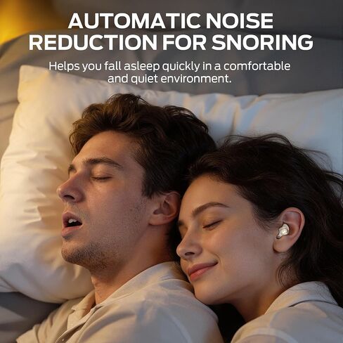 Monster Sleep Ear200، سماعات رأس لاسلكية داخل الأذن، سماعات بلوتوث 6.0 للنوم، مع خاصية إلغاء الضوضاء النشط ANC مصممة لمن ينامون على الجانب، 30 ساعة من صوت ستيريو باس. in Saudi Arabia