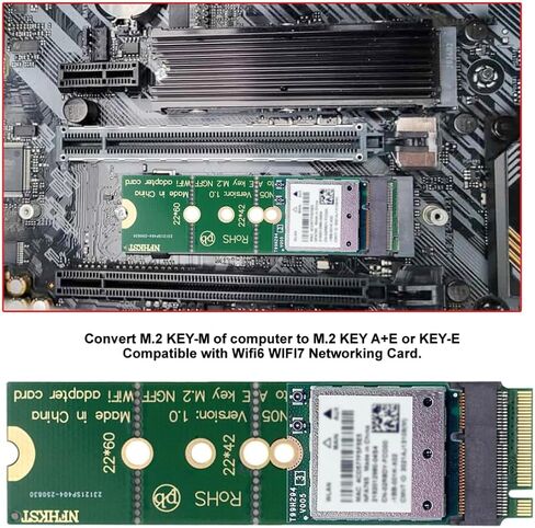 chenyang M.2 NGFF PCIe A+E/E Key Wireless to M.2 NVME M Key Adapter Card for SSD to Wireless Interface Adapter Card in Saudi Arabia