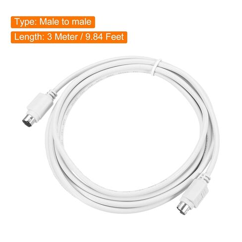 PS/2 Mouse and Keyboard Extension Cable 6 Pin 8.86 Feet Male to Male for PC,White in Saudi Arabia