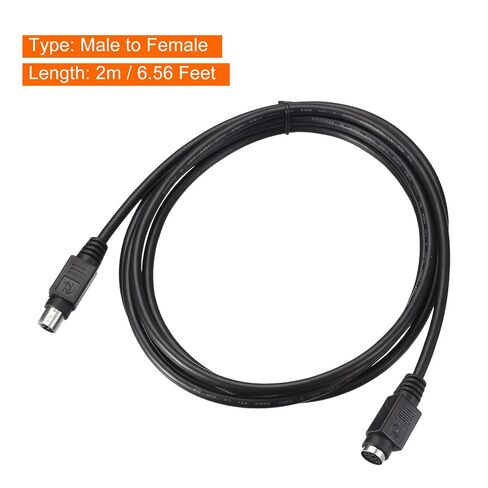 PS/2 Mouse and Keyboard Extension Cable 6 Pin 6.56 Feet Male to Female for PC,Black in Saudi Arabia