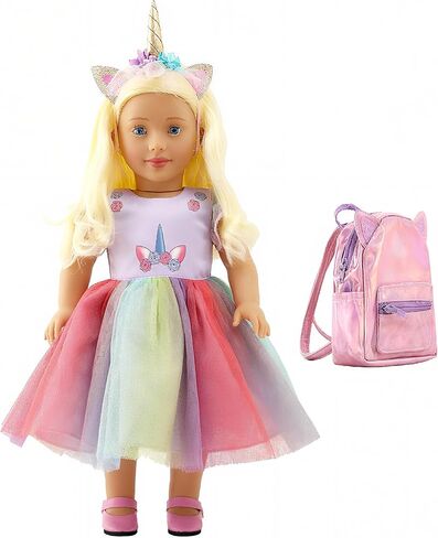 Girls 18 inch Fashion Doll Clothes, Shoes and Accessories Outfit Fashion Set Bunny Pajama & Slippers (Compatibie with Most 18 Inch Doll) in Saudi Arabia