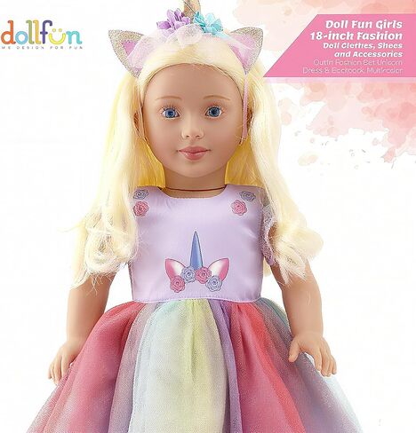 Girls 18 inch Fashion Doll Clothes, Shoes and Accessories Outfit Fashion Set Bunny Pajama & Slippers (Compatibie with Most 18 Inch Doll) in Saudi Arabia