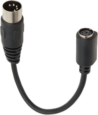 PS2 Adapter Cable, Premium PVC Durable and Flexible, Keyboard Mouse Converter, 0.15m Short Length DIN 5 to Mini DIN 6, for Retro Gaming PCs, Vintage Computers, Old Keyboards Mice, in Saudi Arabia