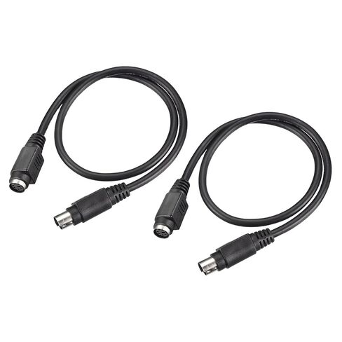 PS/2 Mouse and Keyboard Extension Cable 6 Pin 1.64 Feet Male to Female for PC 2 Pcs,Black in Saudi Arabia