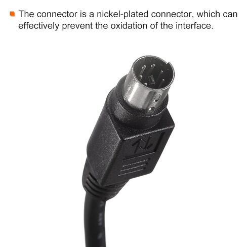 PS/2 Mouse and Keyboard Extension Cable 6 Pin 1.64 Feet Male to Female for PC 2 Pcs,Black in Saudi Arabia