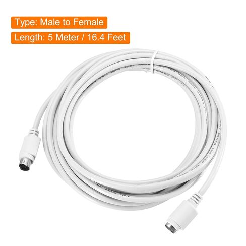 PS/2 Mouse and Keyboard Extension Cable 6 Pin 14.8 Feet Male to Female for PC,White in Saudi Arabia