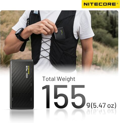 Nitecore NB Plus 10000mAh Power Bank IPX7 مقاوم للماء وخفيف الوزن من فئة الطاقة من ألياف الكربون in Saudi Arabia