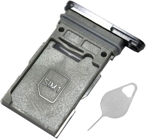 Galaxy S22 SIM Card Tray Single Replacement S22+ Sim Card Slot Holder for Samsung Galaxy S22 5G S901U1 S901 S22+ S906 Sim Card Tray Repair Part with Opening Needle (Black) in Saudi Arabia