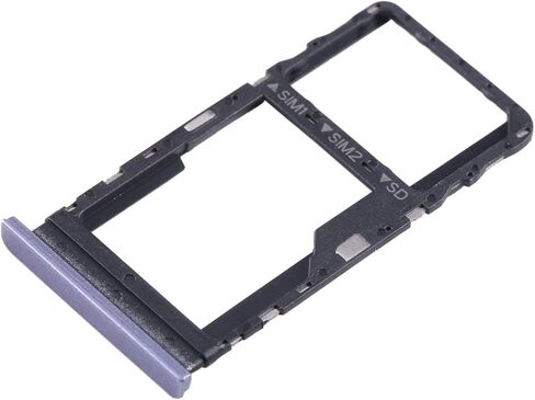 استبدال وحدة حامل بطاقة Sim Micro SD Slot Tray متوافق مع TCL 40 R (أسود) in Kuwait