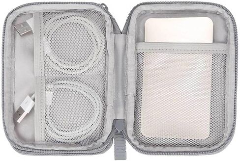 DOITOOL Multi-Function Data Cable Organizer Pouch for Travel Earphone Holder Bag Dual Layers Portable Tech Accessories Storage for Men and Women Black in Saudi Arabia