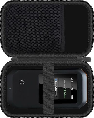 متوافق مع حافظة RoamFi 5G Pro Hotspot، حقيبة حمل Lamshaw متينة من مادة EVA، غطاء واقي مقاوم للصدمات وخفيف الوزن متوافق مع RoamFi 5G Pro Hotspot (أسود) in Saudi Arabia
